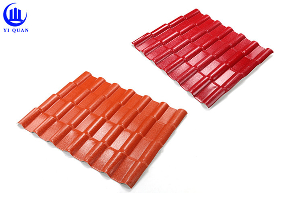 Color Lasting ASA Spanish Roofing Sheets 1050mm Width Sound Insulation