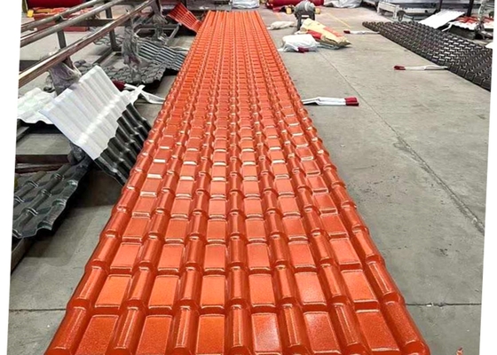 2.5mm Thickness Synthetic Resin Roof Tile Embossed ASA Roofing Sheets