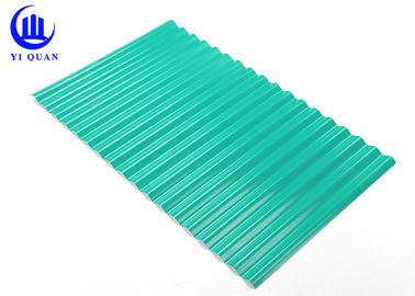 Colored Light Weight UPVC Roofing Sheets Shining Surface 60 Degree Round  Wave Style