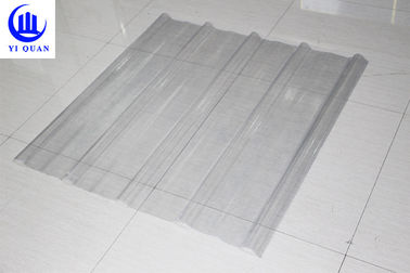 FRP Sun Translucent Corrugated Roofing Sheets / Corrugated Clear Plastic Roof Panels