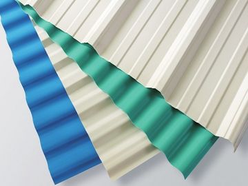 White Plastic Corrugated Roofing Sheets 1130mm Width / 2mm Thickness
