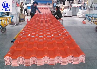 Asa Coated 3 Layers Pvc Roof Tiles Heat Insulation Types 2.8mm Thickness