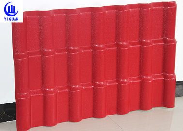 Asa Synthetic Resin Roof Tile , Spanish Bamboo Wave Pvc Roofing Sheets