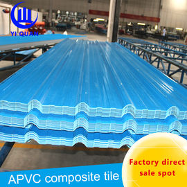 Smooth Surface Fire Resistent Heat Insulation Roof Tiles / Coloured Plastic Roofing Sheets
