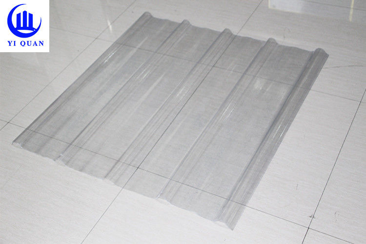 FRP Sun Translucent Corrugated Roofing Sheets / Corrugated Clear