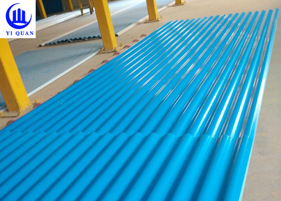 930mm Width Trapezoidal PVC Roof Tiles  Fire Resistance Roofing Sheets