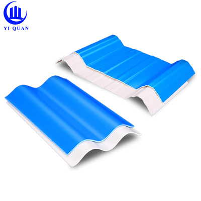 UPVC Spanish Roof Tile 1.5mm-2.8mm Thickness for Factory Roofing