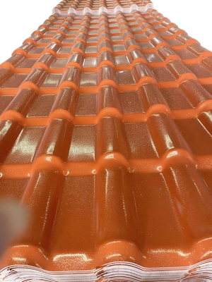 ASA Synthetic Resin Roof Sheet 2.5mm 1050mm Spanish Bamboo Wave