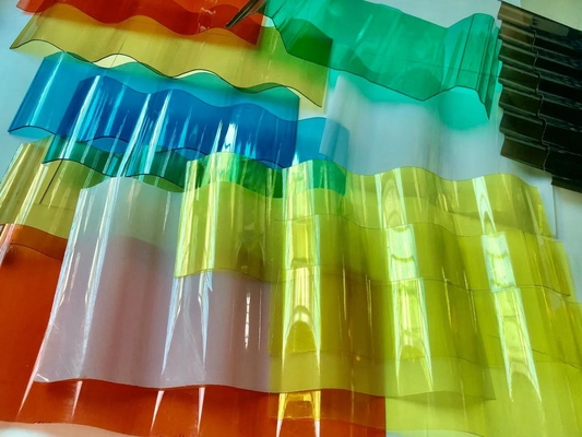1120mm Width Pc Roof Sheet 90% Transparent Light Through Polycarbonate Roof Tiles