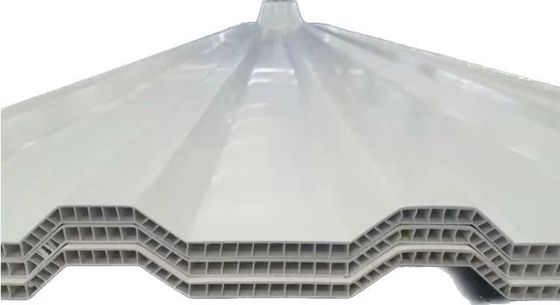 Corrugated PVC Twin Wall Hollow Roof Sheet 10mm Thickness For Wall Cladding Chemical Plant