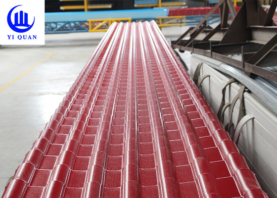 Corrugated Plastic ASA Spanish Style Roof Tiles Long Lifespan 3.0mm Thickness
