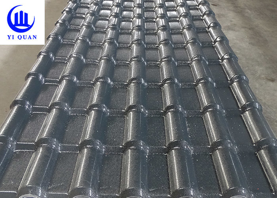 Color ASA Plastic Spanish Roof Tiles Weather Resistance Long Lifespan