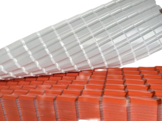 Anti UV ASA Synthetic Resin Roof Tile For Park Cover Villa Greenhouse Building Material