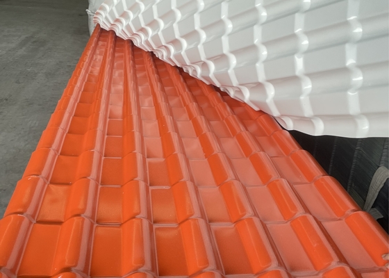 Color Lasting Resin Roof Tiles Environment Friendly ASA Roofing Sheet