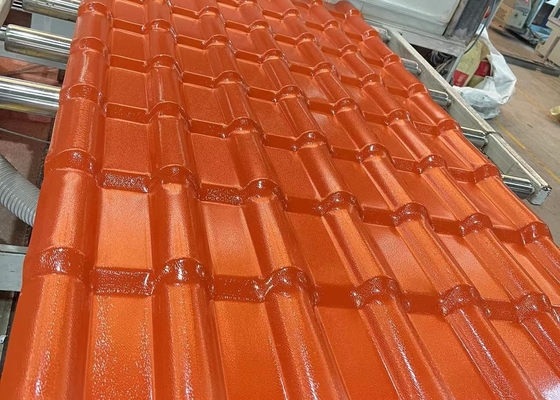 Fireproof ASA Bamboo Spanish Synthetic Roof Tile For Villa Parking Cover