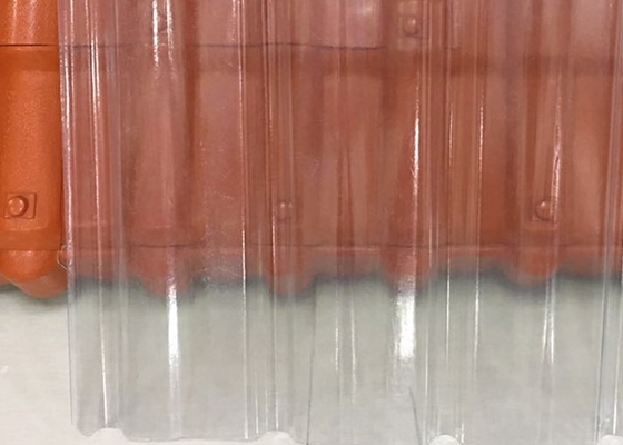 Heat Insulation FRP Fiberglass Roof Tile UV Resistance Transparent